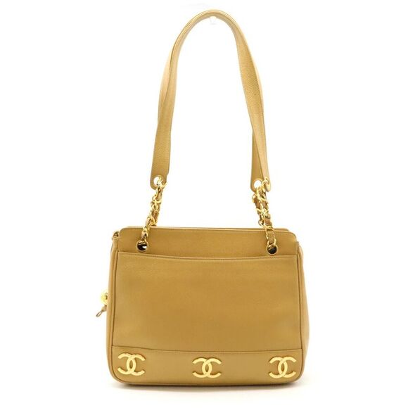 Chanel Caviar Triple Coco Chain Shoulder Bag - Picture 1 of 9